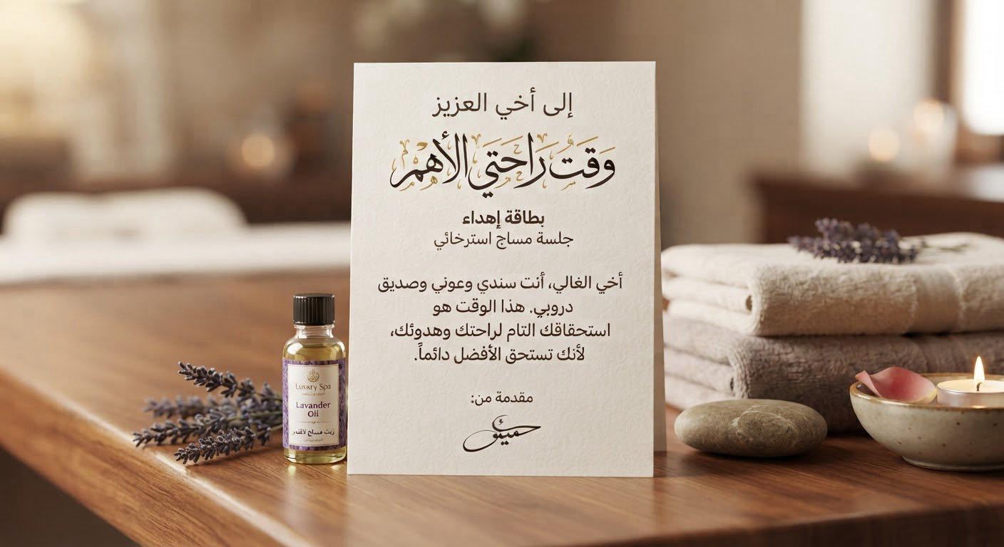 بطاقة هدايا مخصصة برسالة دافئة